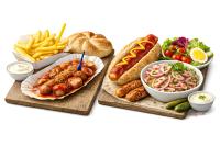 curry - Wurst und Pommes, Wurst im Weck oder Wurstsalat