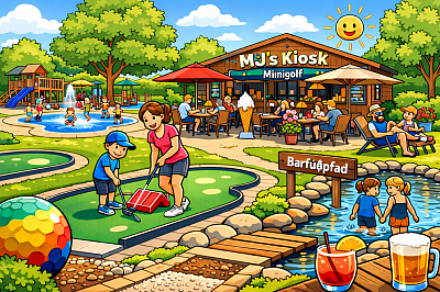 MJ’s Kiosk Minigolf – Freizeitspaß, Genuss und Entspannung für die ganze Familie.