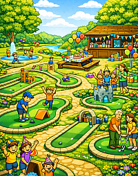 Minigolf, Spiel und Feiern – perfekt für Kindergeburtstage, Gruppen und besondere Anlässe.