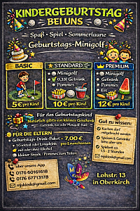 Kindergeburtstag,Stadtgarten,Minigolf,Spielplatz