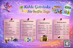 Getränke Karte im Stadtgarten