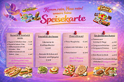 Speisekarte im Stadtgarten