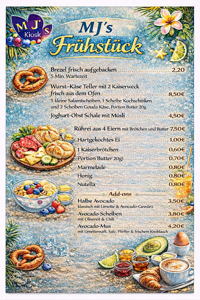 Frühstück in Oberkirch im Stadtgarten Kiosk