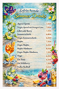 Cocktails, Sommerdrinks im Stadtgarten Oberkirch