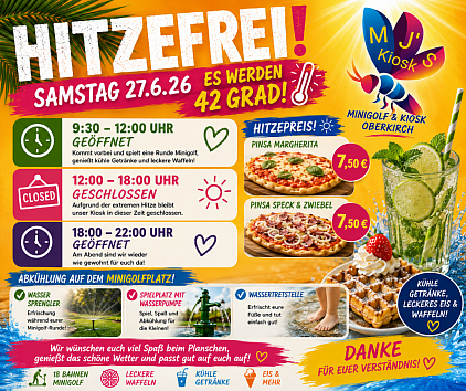 Hitzefrei, Sommer,Minigolf, Oberkirch