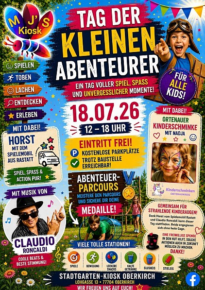 Tag der kleinen Abendteurer, Ausflug, Familientag, Ausflugziele, Samstag, Kinder, Stadtgarten Oberkirch